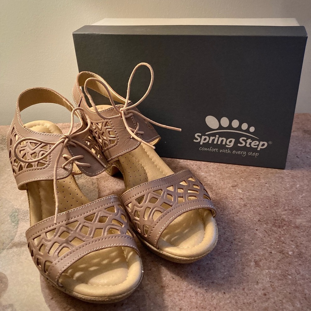 Spring Step Women's Beige Lamay-C Sandals